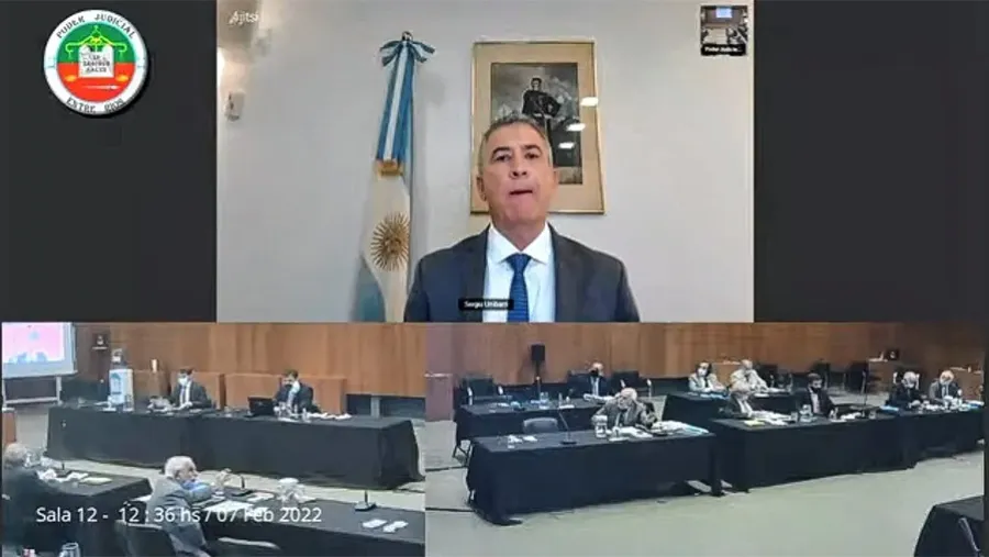 Imagen de archivo del mega juico por corrupción por el cual quedó condenado en primera instancia Sergio Urribarri y otros colaboradores de su gobierno. Imagen de archivo del mega juico por corrupción por el cual quedó condenado en primera instancia Sergio Urribarri y otros colaboradores de su gobierno.