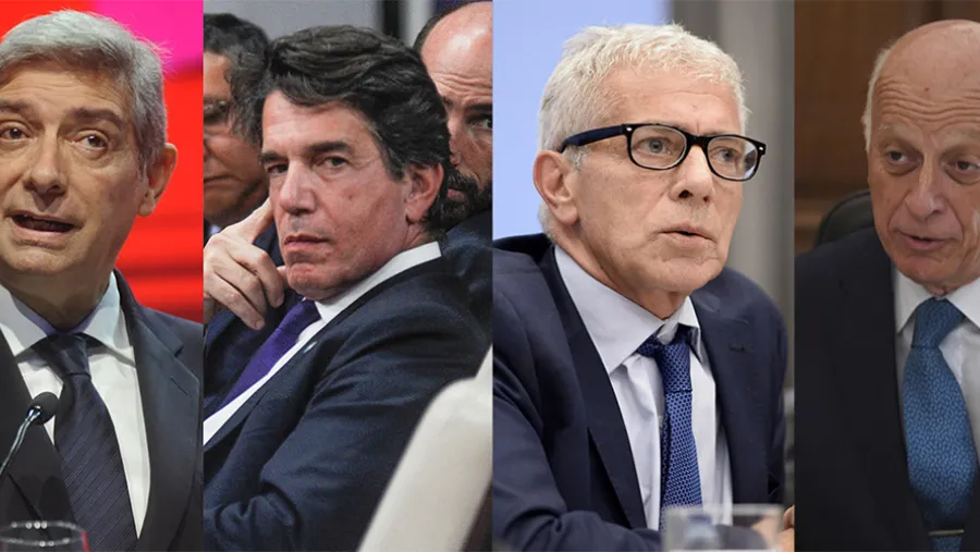 El presidente de la Corte Suprema, Horacio Rosatti; el jefe de Gabinete, Nicolás Posse; el ministro de Justicia, Mariano Cúneo Libarona y el procurador general de la Nación, Eduardo Casal. El presidente de la Corte Suprema, Horacio Rosatti; el jefe de Gabinete, Nicolás Posse; el ministro de Justicia, Mariano Cúneo Libarona y el procurador general de la Nación, Eduardo Casal.