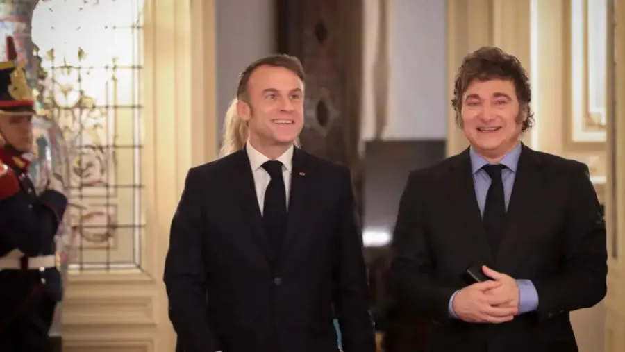 Javier Milei recibió al presidente de Francia, Emmanuel Macron, en la Casa Rosada. Javier Milei recibió al presidente de Francia, Emmanuel Macron, en la Casa Rosada.