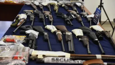 Imagen de archivo de secuestros de armas por parte de la Justicia de Santa Fe.