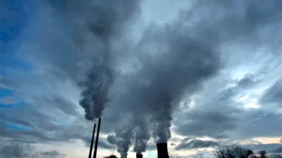 Vista de una planta térmica de carbón.