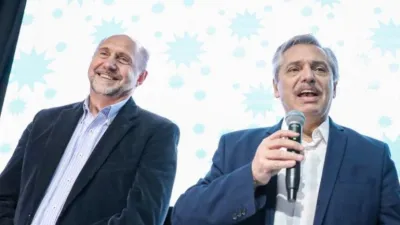 Alberto Fernández y Omar Perotti