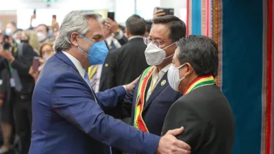 Fernández con Arce y Choquehuanca