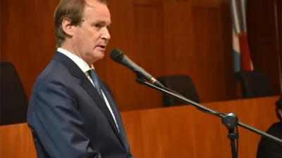 Imagen de archivo de Gustavo Bordet, en un acto en el Superior Tribunal de Justicia.